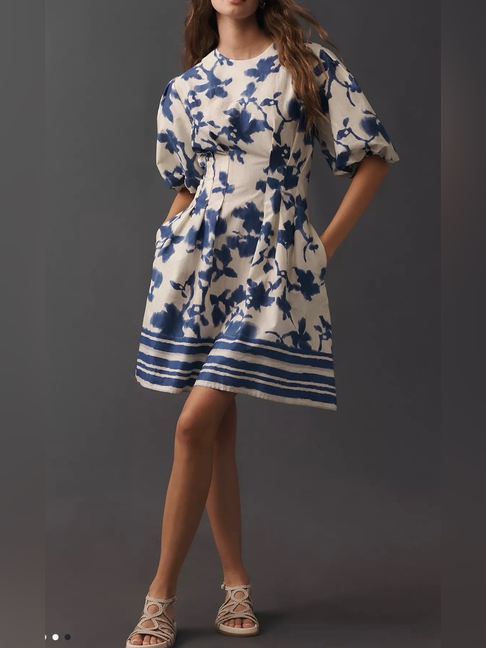 Exquise Tobie Putt-Sleeve Mini
Dress Floral Fit-and-Flare Dress Size XS NWT A4